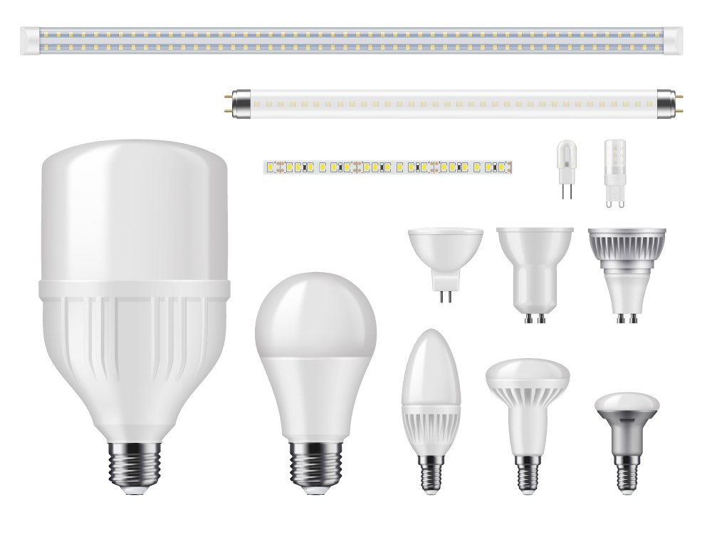 LED照明は商品によって形も細さも大きく異なる